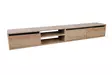 TV-taso, 180x30x25 cm, Tammi, 100% Melamiinipinnoitettu Lastulevy, Useita Hyllyjä, Seinään Kiinnitettävä, Moderni Design - TV-tasot - 8682870971561 - 3