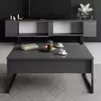 TV-taso, antrasiitti musta, 180 cm leveä, kestävä, tilava - TV-tasot - 8683743790951 - 6