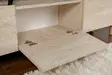 TV-taso Travertiini 180x42x31,4 cm - 100% Melamiinipinnoitettu Lastulevy, Puiset Jalat, Tyylikäs ja Kestävä - TV-tasot - 8684283431281 - 5