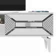 TV-taso, valkoinen/hopea, 100% melamiinipinnoitettu, 150x50x30 cm, 18 mm, 1 paketti, helppo koota ja puhdistaa - TV-tasot - 8683742469391 - 3