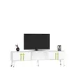 TV-taso, Valkoinen Kulta, 100% Melamiinipinnoitettu Lastulevy, 18mm, 150x44,6x29,6cm, Ylellinen ja Tyylikäs Design - TV-tasot - 8684282612131 - 4