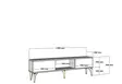 TV-taso, Valkoinen Kulta, 100% Melamiinipinnoitettu Lastulevy, 18mm, 150x44,6x29,6cm, Ylellinen ja Tyylikäs Design - TV-tasot - 8684282612131 - 5