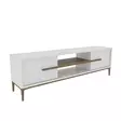 TV-taso, Valkoinen Pähkinä, 100% Melamiinipinnoitettu, 18mm, 120x43,6x29,6cm, Tyylikäs ja Kestävä Huonekalu - TV-tasot - 8683743959761 - 1