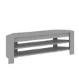 Tyylikäs Harmaa TV-taso - 100% Melamiinipinnoitettu Lastulevy, 120x40x30 cm, Useita Hyllyjä, Helppo Asennus - TV-tasot - 8684283338771 - 1