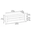 Tyylikäs Harmaa TV-taso - 100% Melamiinipinnoitettu Lastulevy, 120x40x30 cm, Useita Hyllyjä, Helppo Asennus - TV-tasot - 8684283338771 - 6