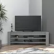 Tyylikäs Harmaa TV-taso - 100% Melamiinipinnoitettu Lastulevy, 120x40x30 cm, Useita Hyllyjä, Helppo Asennus - TV-tasot - 8684283338771 - 2