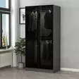 Tyylikäs ja Toiminnallinen Vaatekaappi - Musta Antrasiitti, 100% Melamiinipinnoitettu, 90x190x52 cm, 3 Pakettia - Vaatekaapit - 8683742559801 - 2