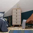 Tyylikäs ja Toimiva Tammi Valkoinen Lipasto - 5 Vetolaatikkoa, Useita Hyllyjä, 100% Melamiinipinnoitettu, 50x103x40 cm - Huonekalut - 8681875126761 - 2