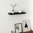 Tyylikäs Musta Seinä Hylly 100% Melamiinipinnoitettu Lastulevy 60x3,6x23 cm - Kestävä ja Monikäyttöinen Sisustuselementti - Seinähyllyt - 8684282258841 - 2