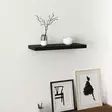 Tyylikäs Musta Seinä Hylly 100% Melamiinipinnoitettu Lastulevy 60x3,6x23 cm - Kestävä ja Monikäyttöinen Sisustuselementti - Seinähyllyt - 8684282258841 - 3