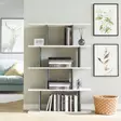 Valkoinen Anthracite Kirjahylly - 100% Melamiinipinnoitettu Lastulevy, 18 mm, 90x25x127,4 cm, Useita Hyllyjä, Seinäkiinnitys - Kirjahyllyt - 8683342216531 - 2