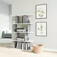 Valkoinen Anthracite Kirjahylly - 100% Melamiinipinnoitettu Lastulevy, 18 mm, 90x25x127,4 cm, Useita Hyllyjä, Seinäkiinnitys - Kirjahyllyt - 8683342216531 - 3