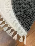 Valkoinen Antibakteerinen Matto 80x80 cm - 100% Polyesteri, Konepestävä 30 °C, 1,5 cm Paksuus, 750 gr/m² - Pyöreät matot - 8684282513971 - 5