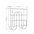 Valkoinen Konsoli - 100% Melamiinipinnoitettu Lastulevy, Metallijalat, Useita Hyllyjä, 96x99x25,5 cm, Kiinnitettävä Seinäälle - Lipastot ja senkit - 8681875834611 - 3