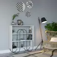 Valkoinen Konsoli - 100% Melamiinipinnoitettu Lastulevy, Metallijalat, Useita Hyllyjä, 96x99x25,5 cm, Kiinnitettävä Seinäälle - Lipastot ja senkit - 8681875834611 - 2