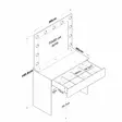 Valkoinen Meikkipöytä Peilillä ja 11 Lampulla - 100% Melamiinipinnoitettu E1 Laatu - 90x76,8x45 cm - 3 Pakettia - Meikkipöydät - 8684282480761 - 13