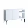 Valkoinen Moderni Konsoli - 100% Melamiinipinnoitettu Lastulevy, 120x80x40 cm, Tyylikäs ja Kestävä Huonekalu - Lipastot ja senkit - 8683743015931 - 1
