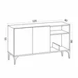Valkoinen Moderni Konsoli - 100% Melamiinipinnoitettu Lastulevy, 120x80x40 cm, Tyylikäs ja Kestävä Huonekalu - Lipastot ja senkit - 8683743015931 - 5