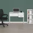 Valkoinen Opiskelupöytä - 100% Melamiinipinnoitettu Lastulevy, 16mm Paksuus, 90x75x52cm, Kestävä ja Tyylikäs - Työpöydät - 8684282178651 - 2
