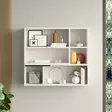 Valkoinen Seinähylly - 100% Melamiinipinnoitettu Lastulevy, 18mm Paksuus, 90,1x81x22cm, Tyylikäs ja Kestävä - Seinähyllyt - 8684282369141 - 5