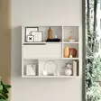 Valkoinen Seinähylly - 100% Melamiinipinnoitettu Lastulevy, 18mm Paksuus, 90,1x81x22cm, Tyylikäs ja Kestävä - Seinähyllyt - 8684282369141 - 4