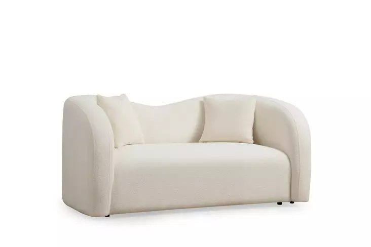 2-istuttava sohva, kerma, 170 cm x 76 cm x 75 cm, kestävä, mukava, tyylikäs - Sohvat - 8683742690801 - 1
