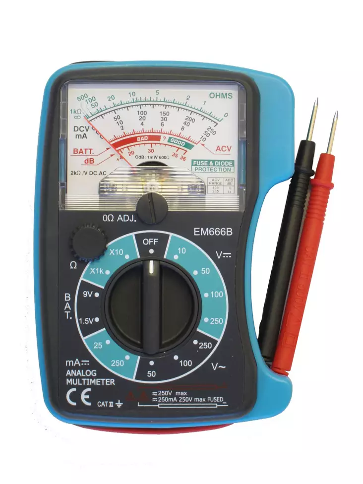Analoginen yleismittari 250 v - Yleismittarit ja testerit - 6438152086711 - 1