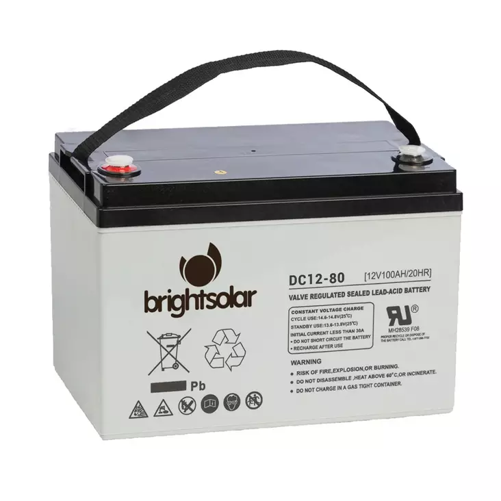 BrightSolar DC12-80Ah huoltovapaa AGM caravan akku - Auton akut ja pienakut - 6438014273471 - 1