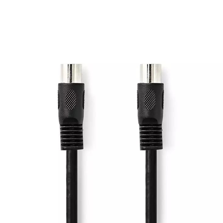 DIN Audiokaapeli | DIN 5-Pin uros | DIN 5-Pin uros | Niklattu | 2.00 m | Pyöreä | PVC | Musta | Label - Audiokaapelit - 5412810419791 - 1