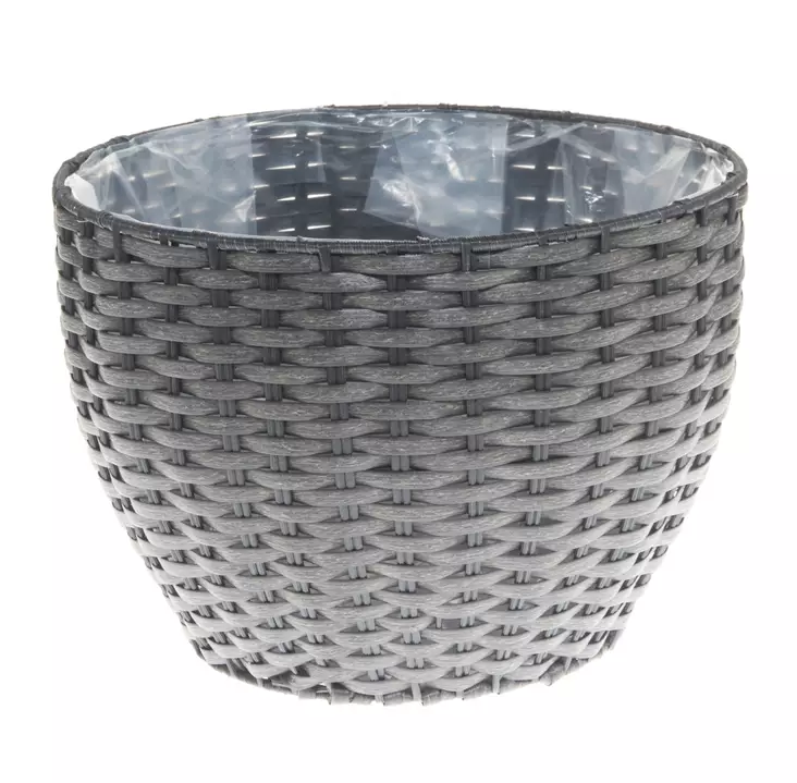 Istutuskori Onyx harmaa 31x31x23 cm - Istutusastiat ja tarvikkeet - 6410412643551 - 1