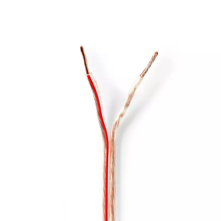 Kaiutinkaapeli | 2 x 1.50 mm² | Kupari | 15.0 m | Pyöreä | PVC | Läpikuultava | Kela - Audiokaapelit - 5412810312061 - 1