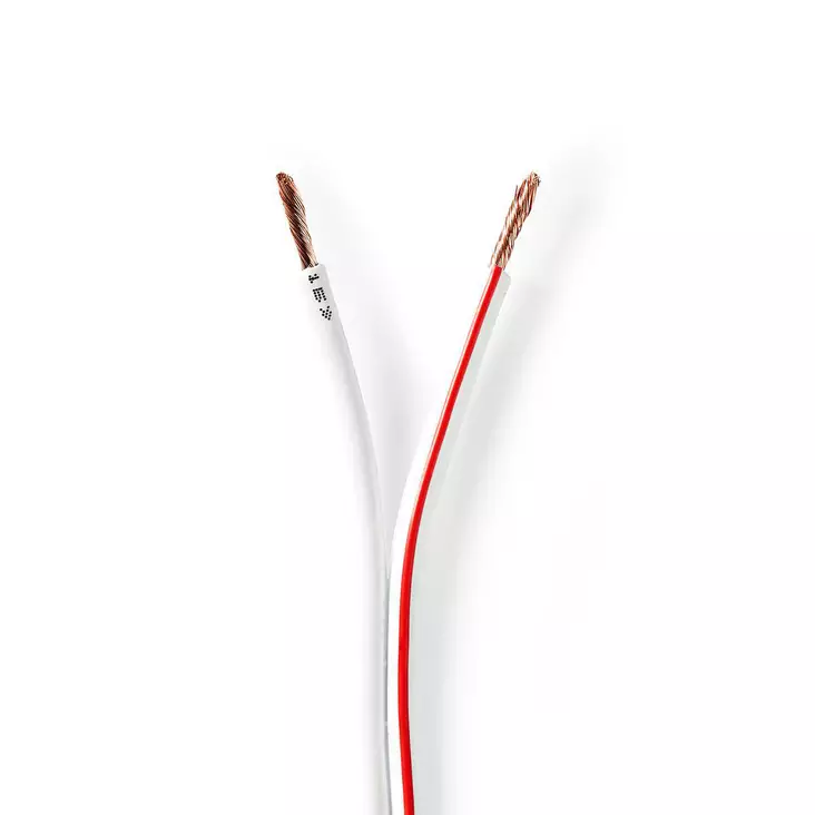 Kaiutinkaapeli | 2 x 2.50 mm² | CCA | 100 m | Pyöreä | PVC | Valkoinen | Kääre - Audiokaapelit - 5412810312801 - 1
