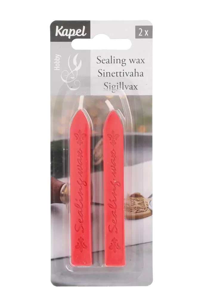 Kapel Sinettivaha 2 kpl punainen - Askartelumateriaalit ja tarvikkeet - 6410416223841 - 1
