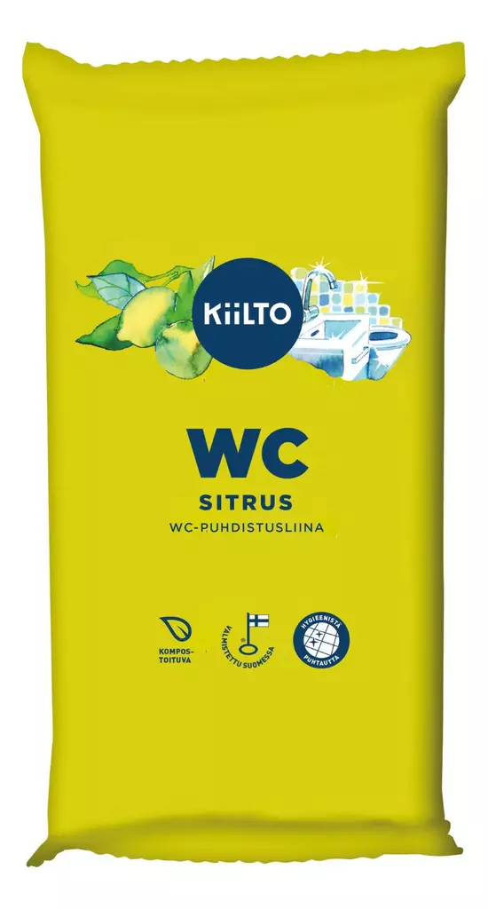 Kiilto WC-puhdistusliina 36 kpl Sitrus - Puhdistusaineet - 6417964577051 - 1