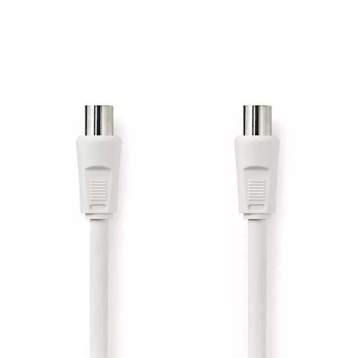 Koaksiaalikaapeli | IEC (Coax) Uros | IEC (Coax) Naaras | Niklattu | 90 dB | 75 Ohm | Tuplasuojattu | 5.00 m | Pyöreä | PVC | Valkoinen | Laatikko - Antennikaapelit - 5412810289431 - 1