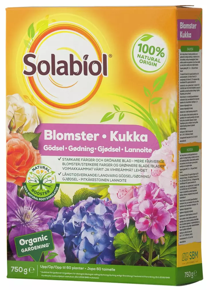 Kukkalannoite 750 g Solabiol - Mullat ja ravinteet - 3664715008491 - 1