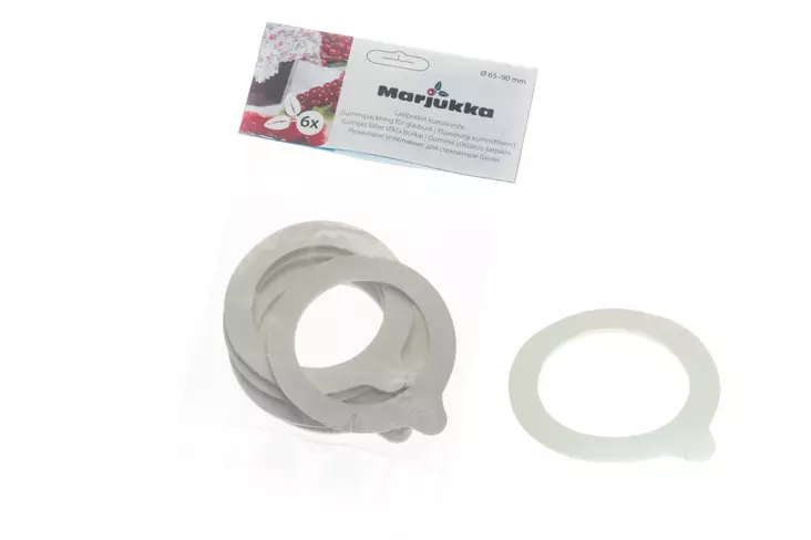 Kumitiiviste lasipurkkiin valkoinen 6kpl - Ruoan pakastus ja säilöntä - 6410412427021 - 1