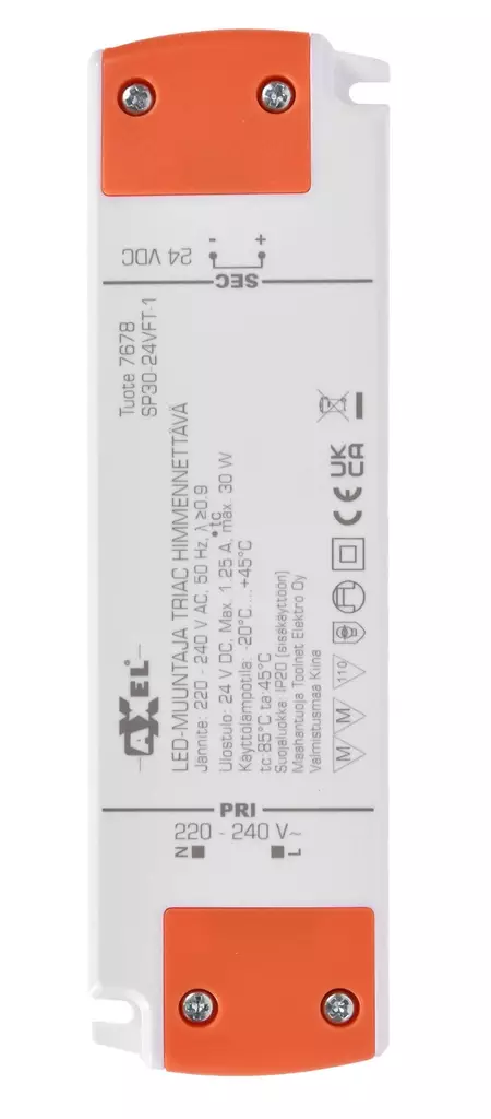 LED-muuntaja 24VDC 30 W TRIAC - Led-muuntajat - 6438152076781 - 1