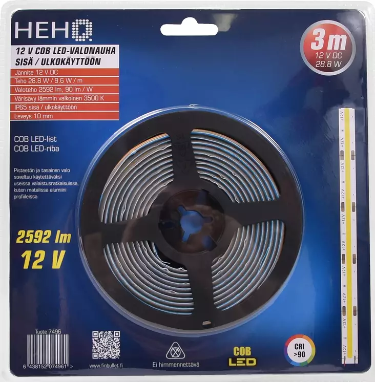 LED Cob Valonauha 3 m 12 V - Valonauhat - 6438152074961 - 1