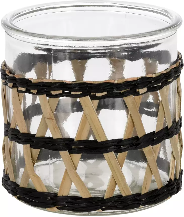 Lasikippo koristeella 12cm - Kynttilät ja lyhdyt - 8720573194471 - 1