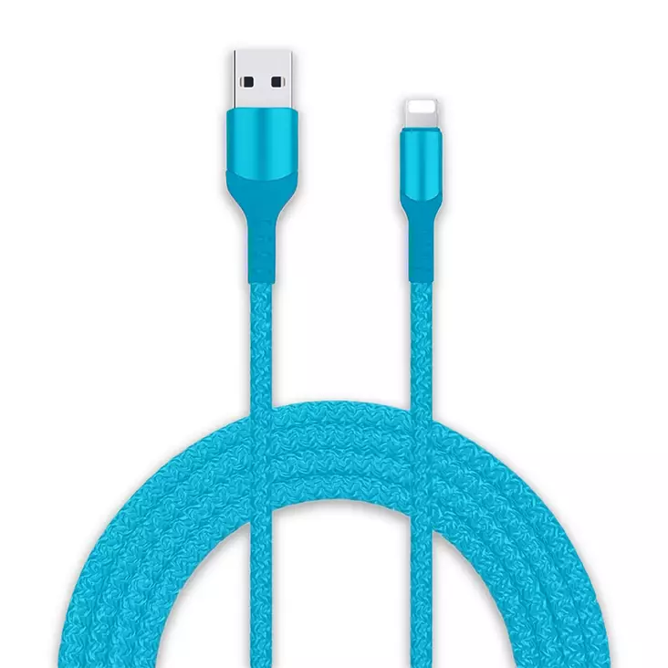 Latauskaapeli USB A - LIGHTNING turkoosi - Lightning-kaapelit - 6438151019871 - 1