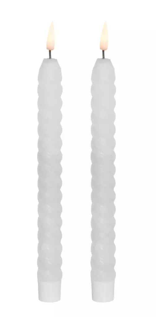 Led-kierrekynttil=C3=A4 3D liekki 25 cm 2 kpl - Led-kynttilät ja lyhdyt - 6410416213231 - 1