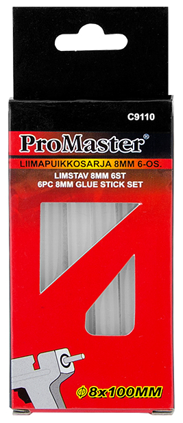 Liimapuikkosarja 8mm 6-os. - Liimat - 6420286891101 - 1