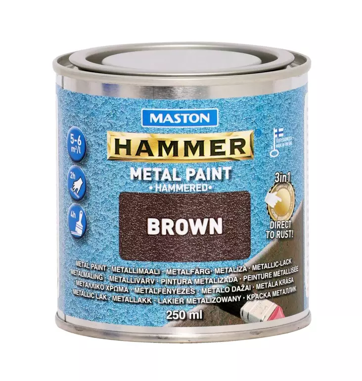 Maali Hammer Vasaralakka ruskea 250ml - Metalli- ja kalustemaalit - 6412498870081 - 1