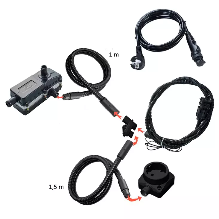 Motorwerk Qtherm 1000 W moottorinlämmitin haaroitussarjalla - Auton lämmitys - 6438014379081 - 1