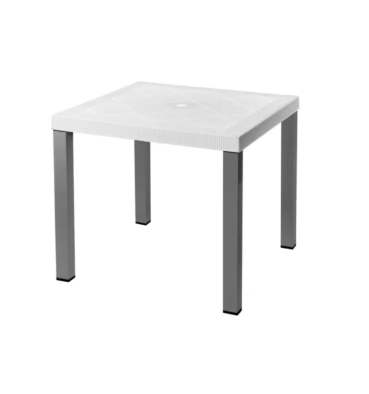 Muovipöytä Brio 82 x 82 cm valkoinen - Puutarhapöydät - 9006218805001 - 1