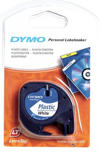 Muoviteippi Dymo valkoinen 12 mm x 4 m - - 19-19-5411313912211 - 1