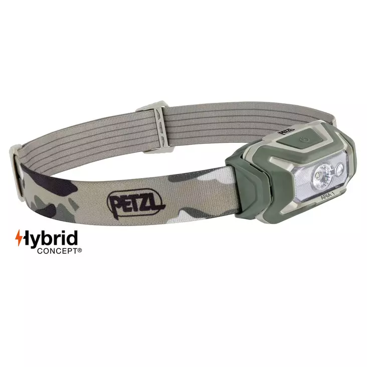 Otsalamppu Aria 1 Camo E069BA01, Petzl - Otsalamput - 3342540840171 - 1
