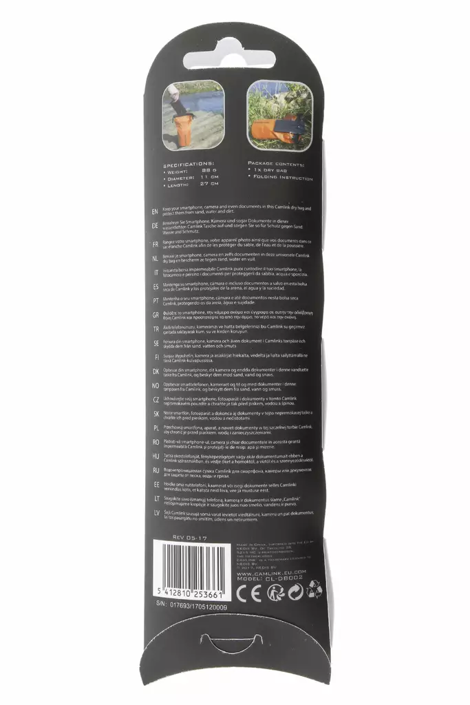 Outdoor Dry Bag Oranssi/Musta 2 l - Kameralaukut - 5412810253661 - 1