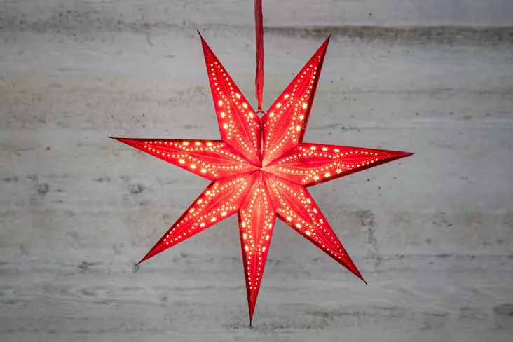 Paperit=C3=A4hti 7 sakarainen sametti 60 cm - Koristevalot - 6410416079271 - 1
